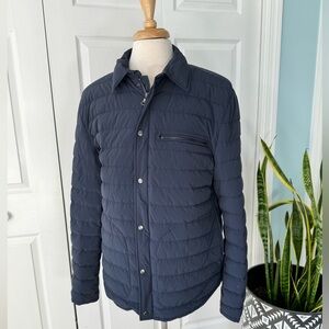 Vince -  BLUE QUILTED SHIRT DOWN JACKET MENS SZ XL